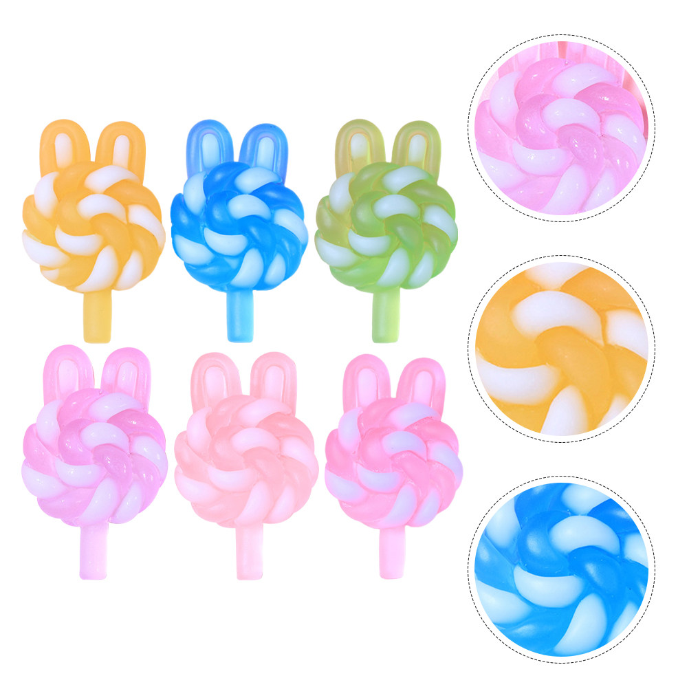 Resin Art Materials - 24Pcs 귀여운 만화 롤리팝 참 토끼