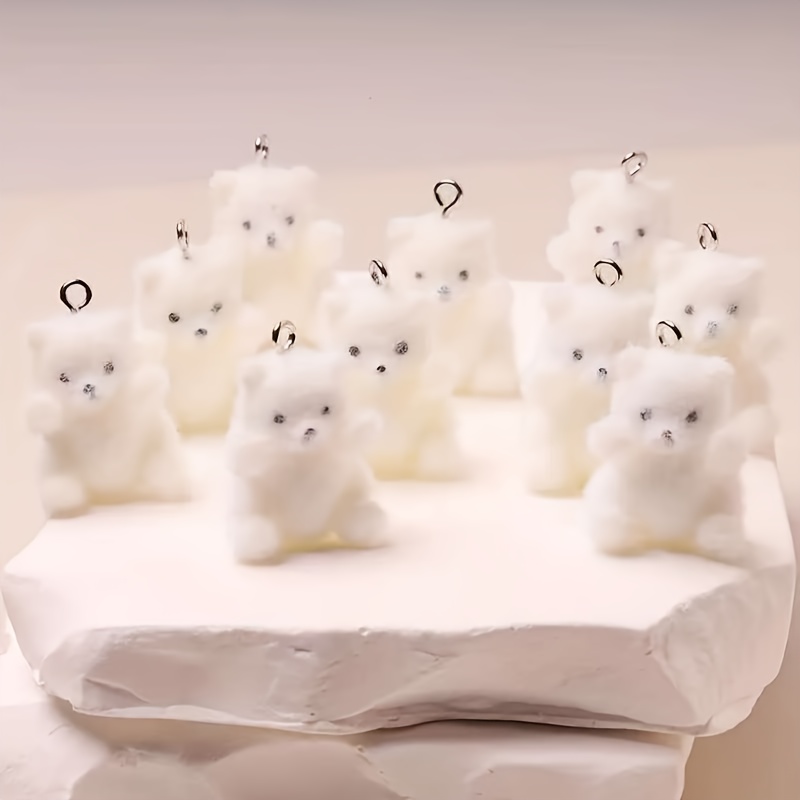Resin Art Materials - 6Pcs 북극곰 수지 참 크리스마스 얼음