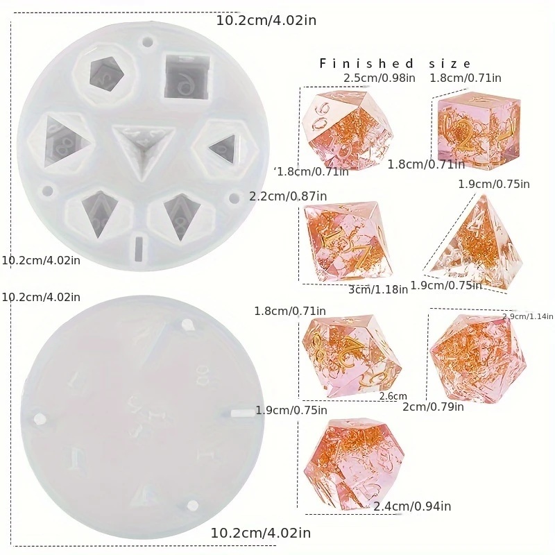 1세트 실리콘 레진 다이 몰드, 7구멍 날카로운 다면체 - Resin Art Guide 리뷰 및 가격