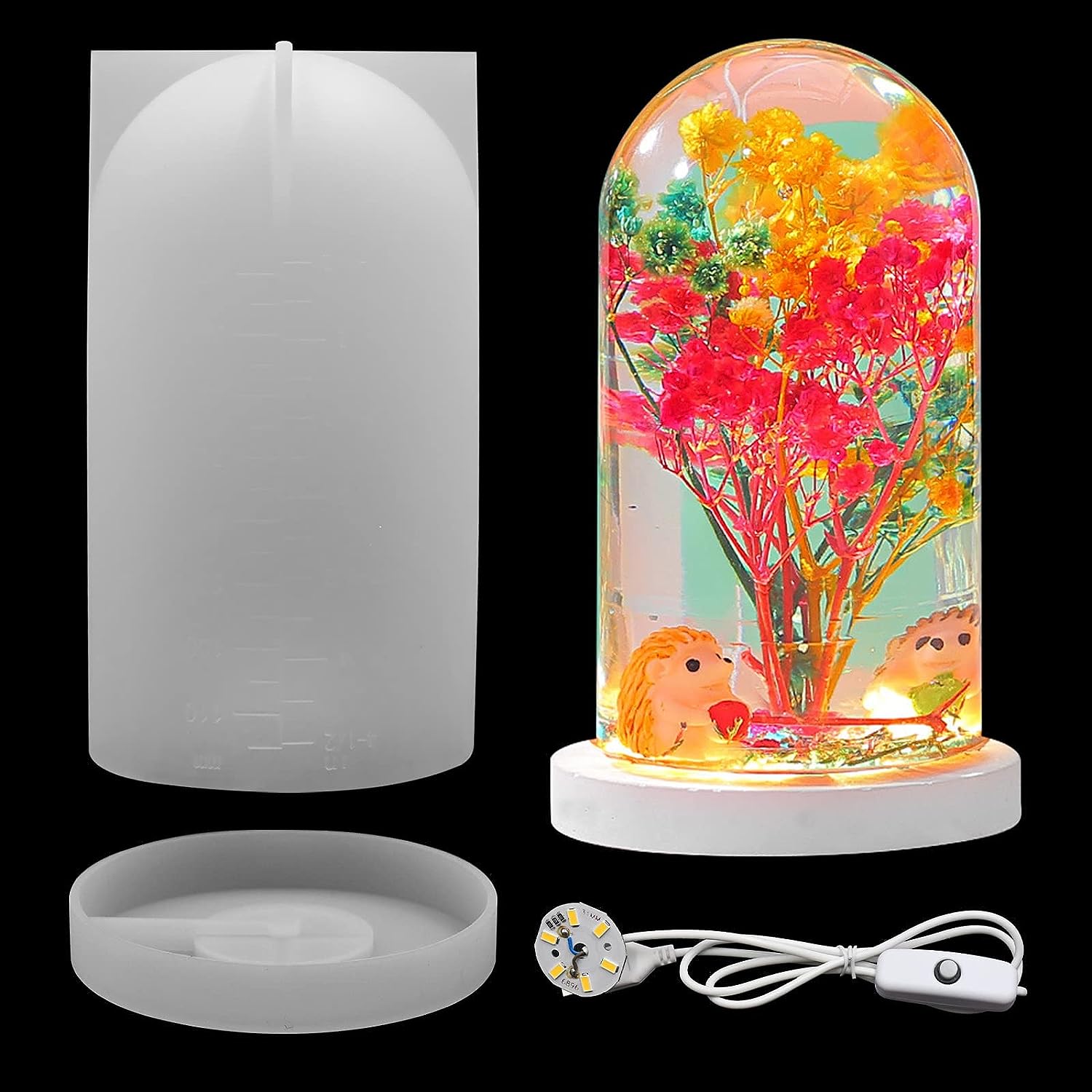 DIY 크리스탈 에폭시 수지 금형 Led 야간 조명 장 - Resin Art Lamp 리뷰 및 가격