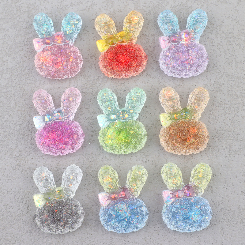 5PCS 18*25mm 빛나는 그라데이션 토끼 수지 카 - Resin Art Materials 리뷰 및 가격