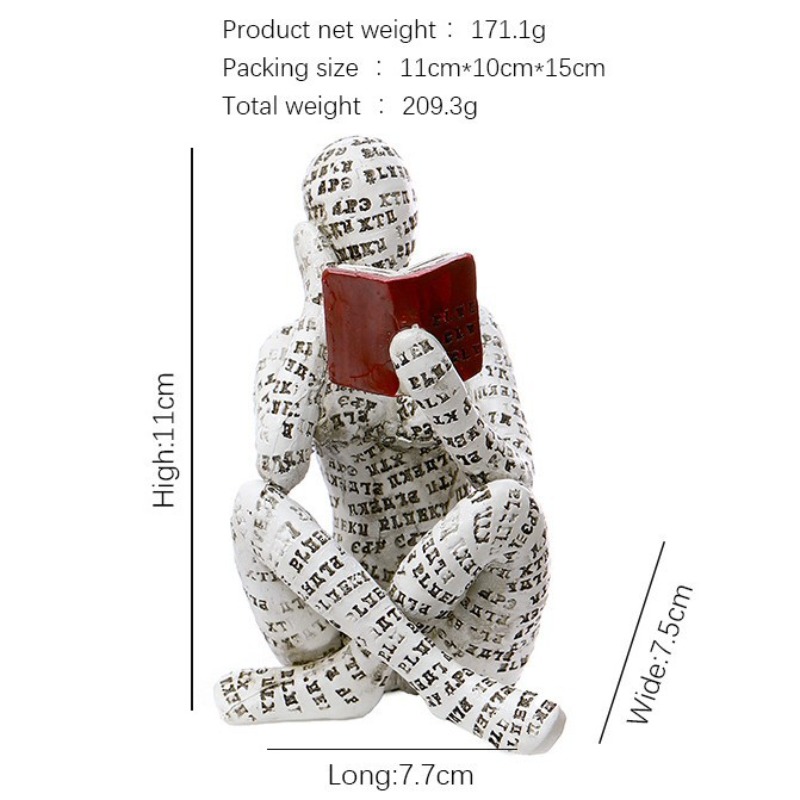 1개 미니 독서하는 여성 이미지 생각가 스타일 레진 아 - Resin Art Images 리뷰 및 가격