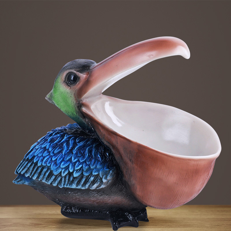 ‌ 토칸 펠리컨 장식품, 키 트레이 현관 장식, 바 캐 - Resin Art Unique Ideas 리뷰 및 가격