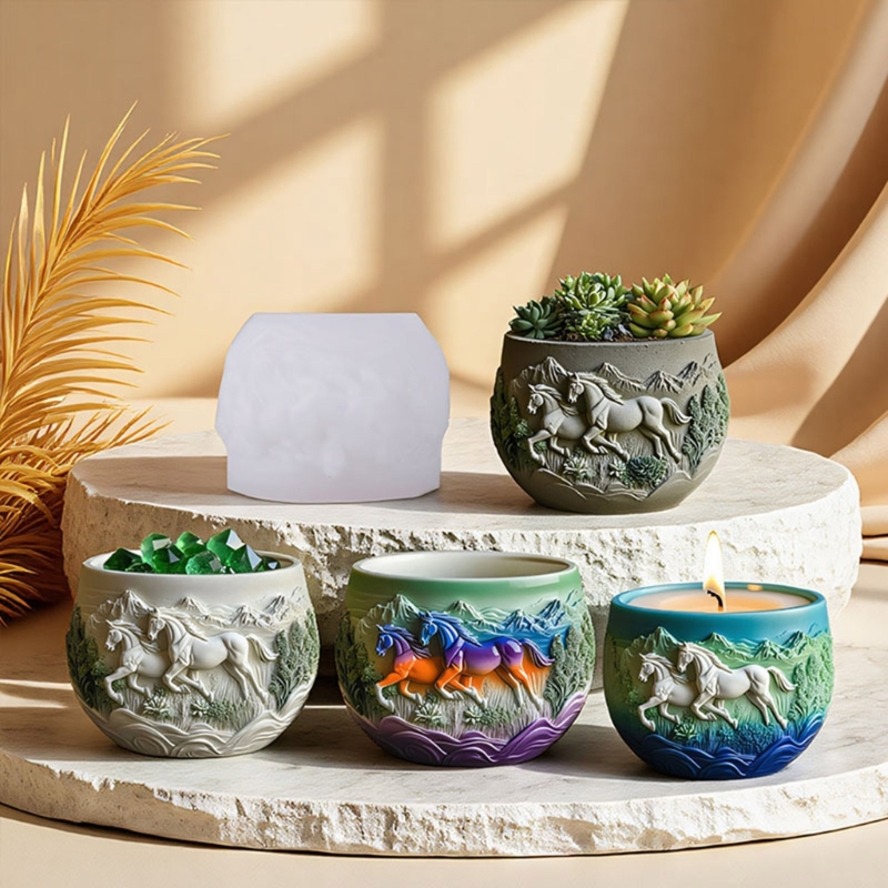 E1PE 재사용 가능한 실리콘 말 모양 몰드 실리콘 텍 - Resin Art Unique Ideas 리뷰 및 가격